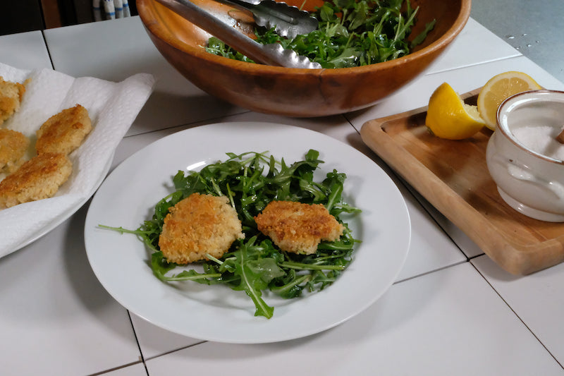 Quinoa and Goat Cheese Fritters