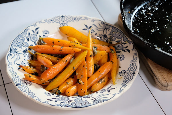 Braised Carrots with Capers and Parsley