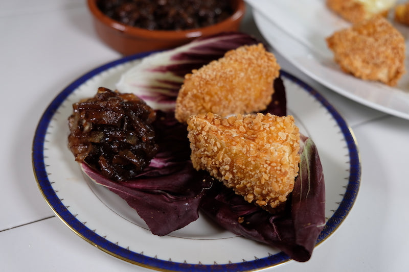 Fried Brie with Onion Jam